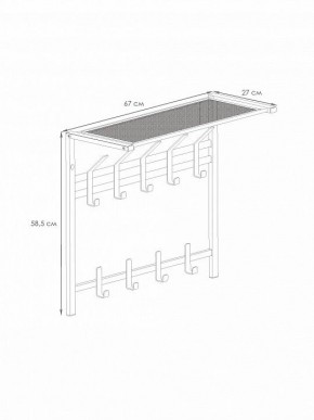 Вешалка-полка Торонто 22 в Краснокамске - krasnokamsk.mebel24.online | фото 3