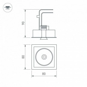 Встраиваемый светильник Arlight CL-SIMPLE-S80x80-9W Day4000 (BK, 45 deg) 026875 в Краснокамске - krasnokamsk.mebel24.online | фото 9